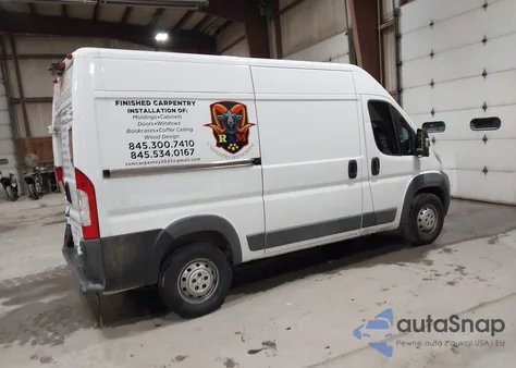 2018 Ram Promaster 2500 High Roof 136 Wb z USA, uszkodzony, nr VIN 3C6TRVCG6JE112648